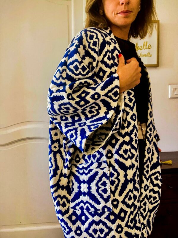 veste kimono gallia bleue