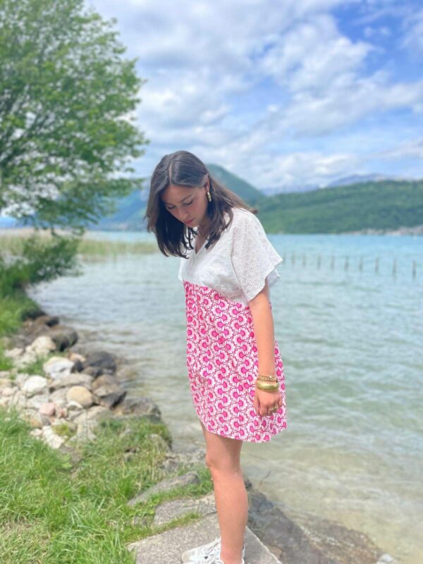 Robe de plage Kappa fleurs roses – Image 3
