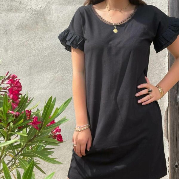Robe T-shirt Alcmène noire