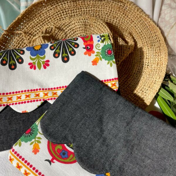 Pochette à rabat festonné – folk & chic
