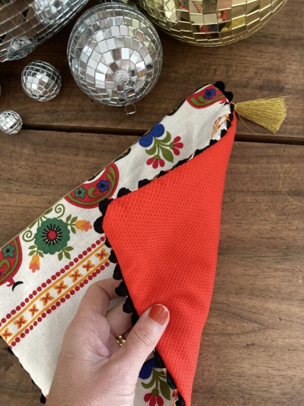 Pochette Bohème croquet noir
