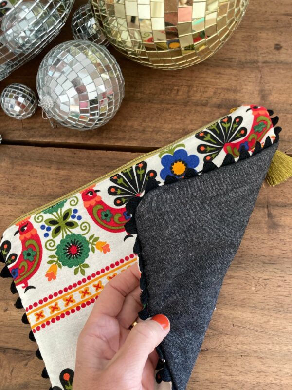 Pochette Bohème croquet noir